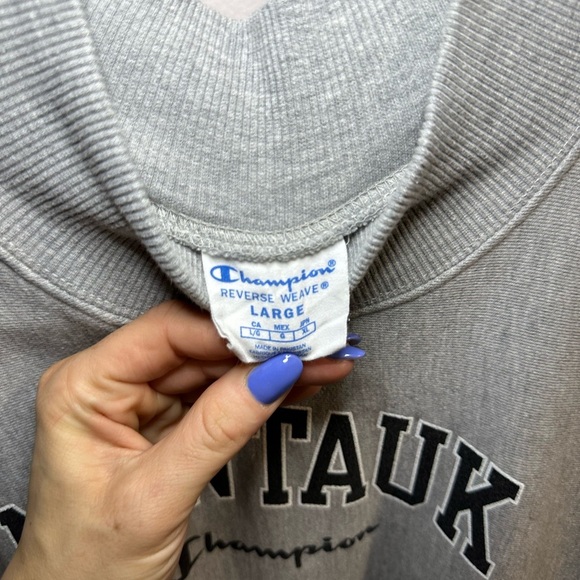 VINTAGE MONTAUK Champion Gray Men's Sweater - Picture 2 of 4